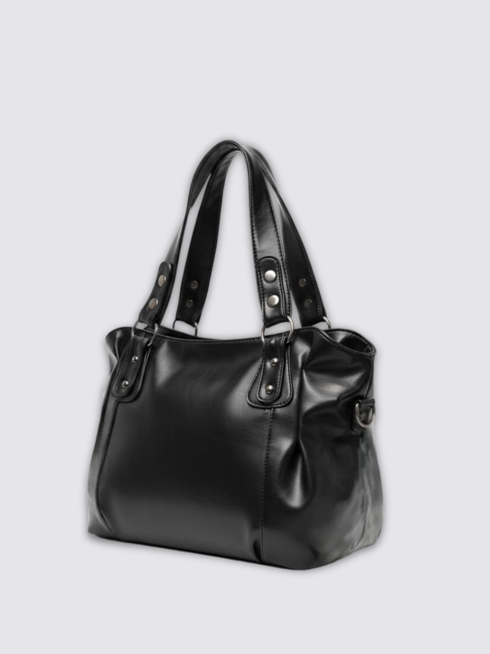 アンジェリーナ レザーバッグ - ブラック