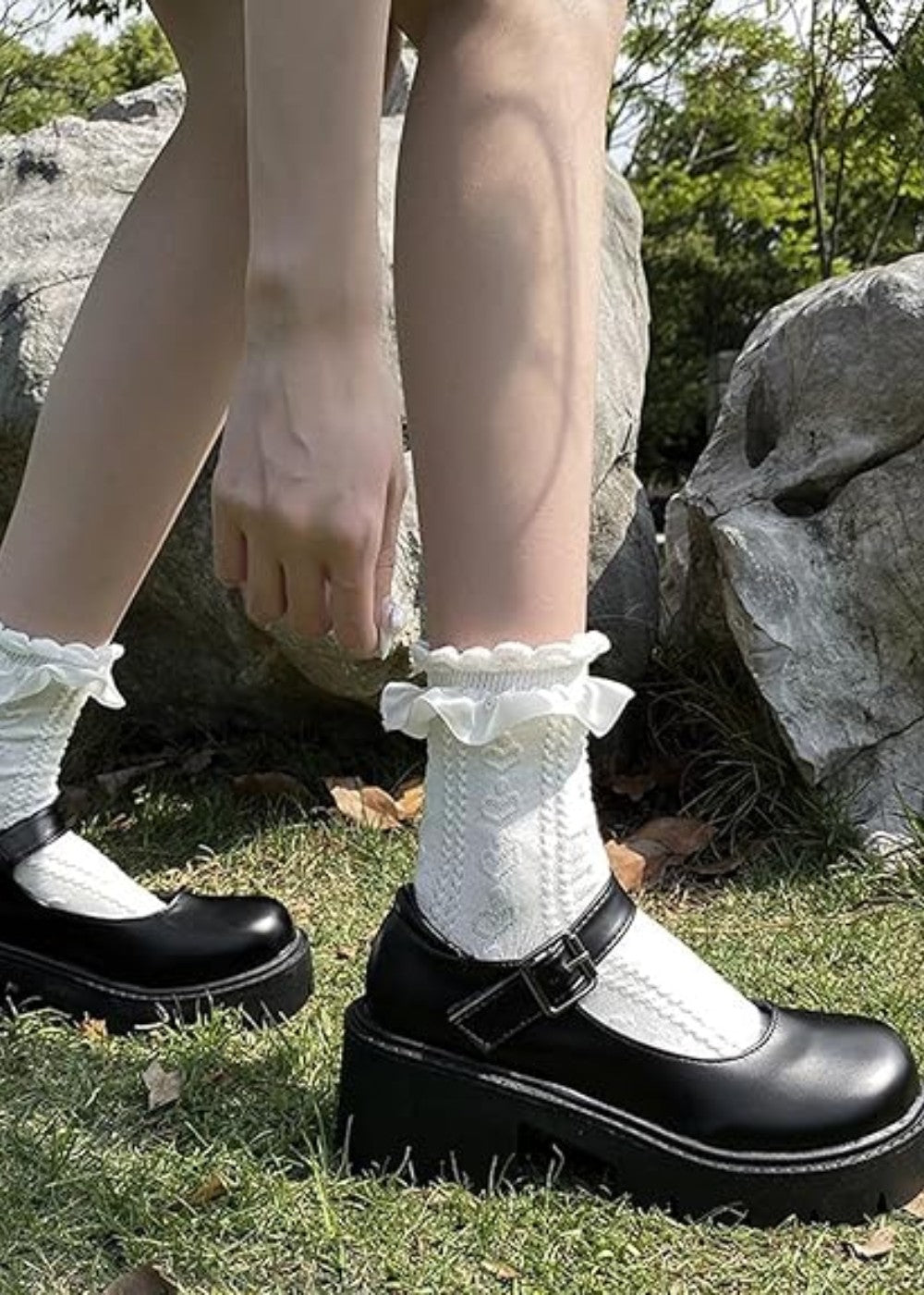 ボニー - オックスフォード ブラック パテントレザー パンプス ブーツ